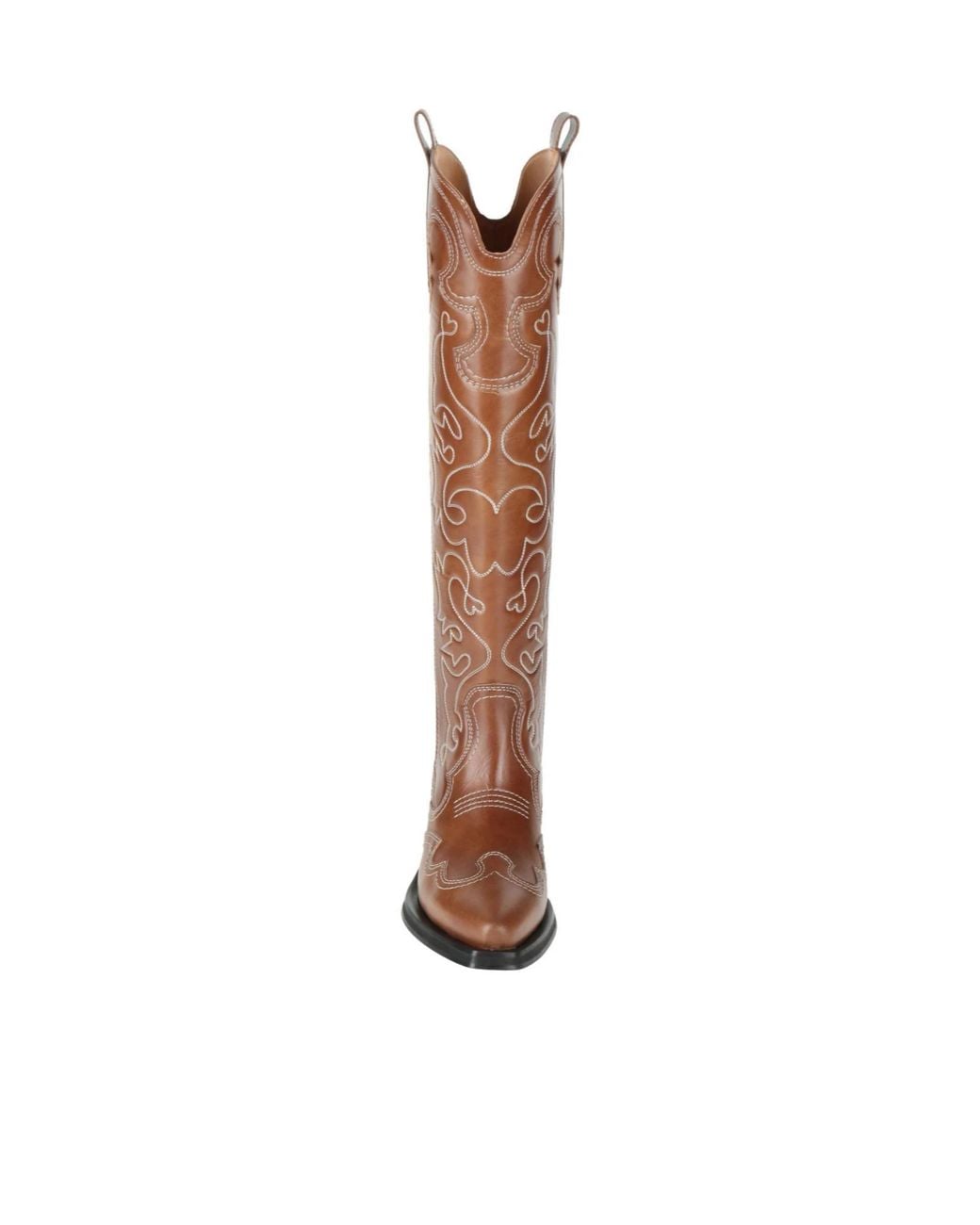 Ganni Brown Cowboy Boots