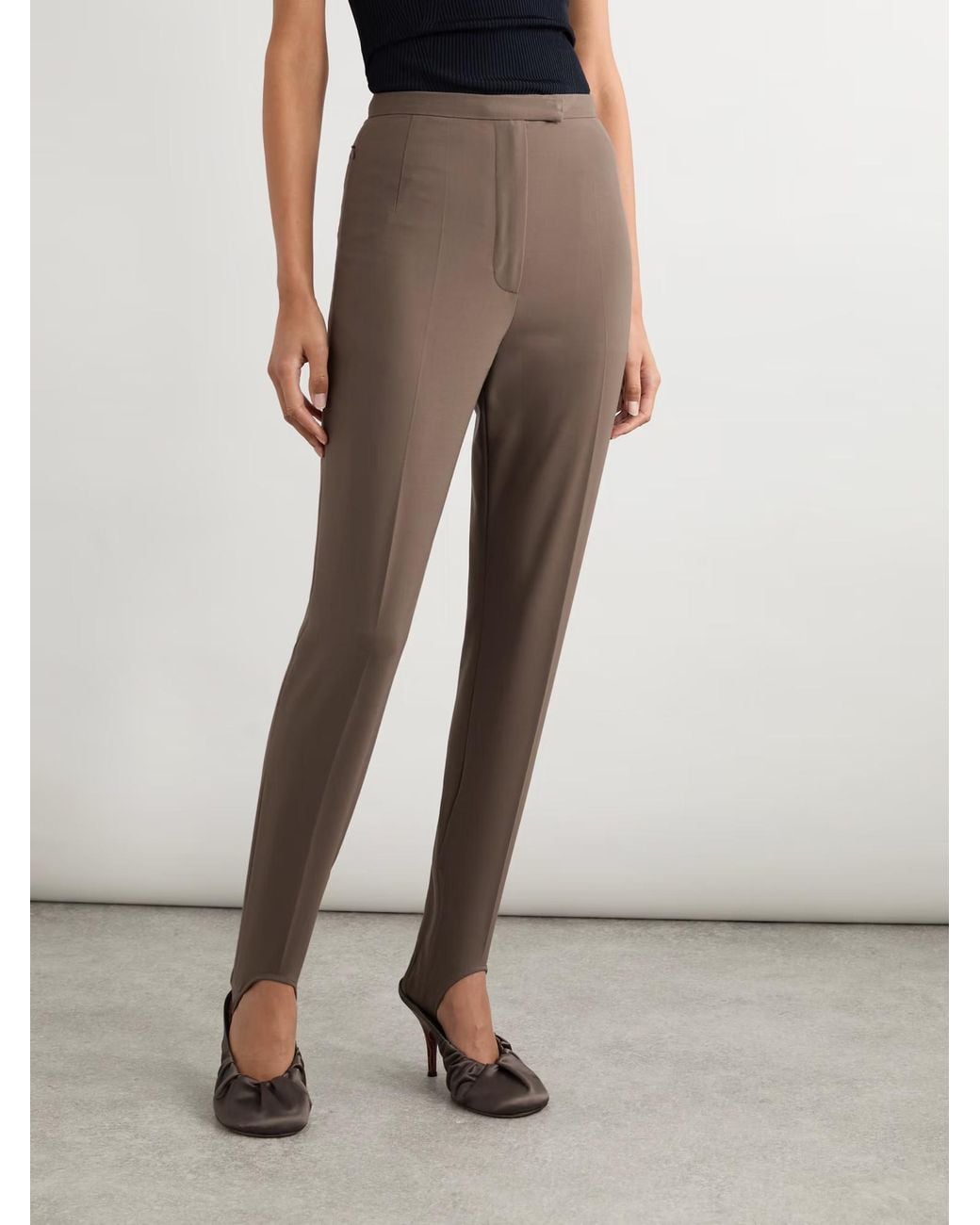 Dries Van Noten Brown Stirrup Trousers