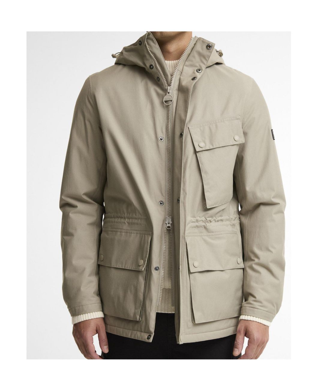 Barbour Natural Hooded Multipocket Utility Parka for men