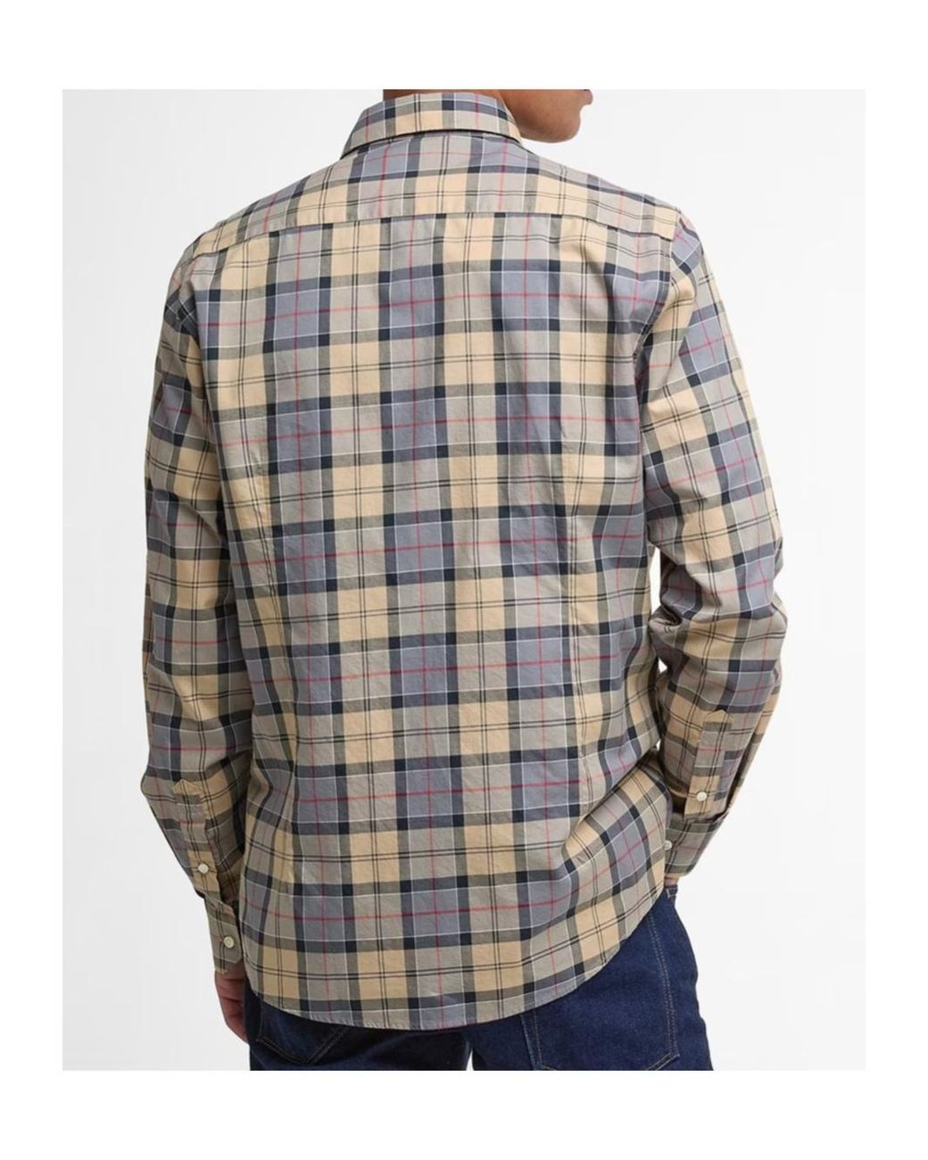 Barbour Gray Long Sleeve Tartan Check Shirt for men