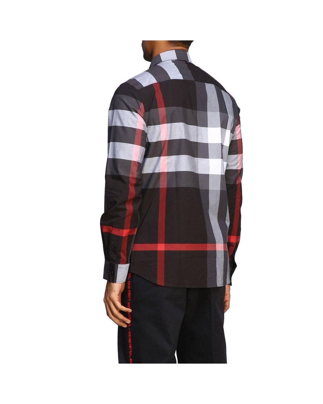 Burberry Black Checkered Shirt for men