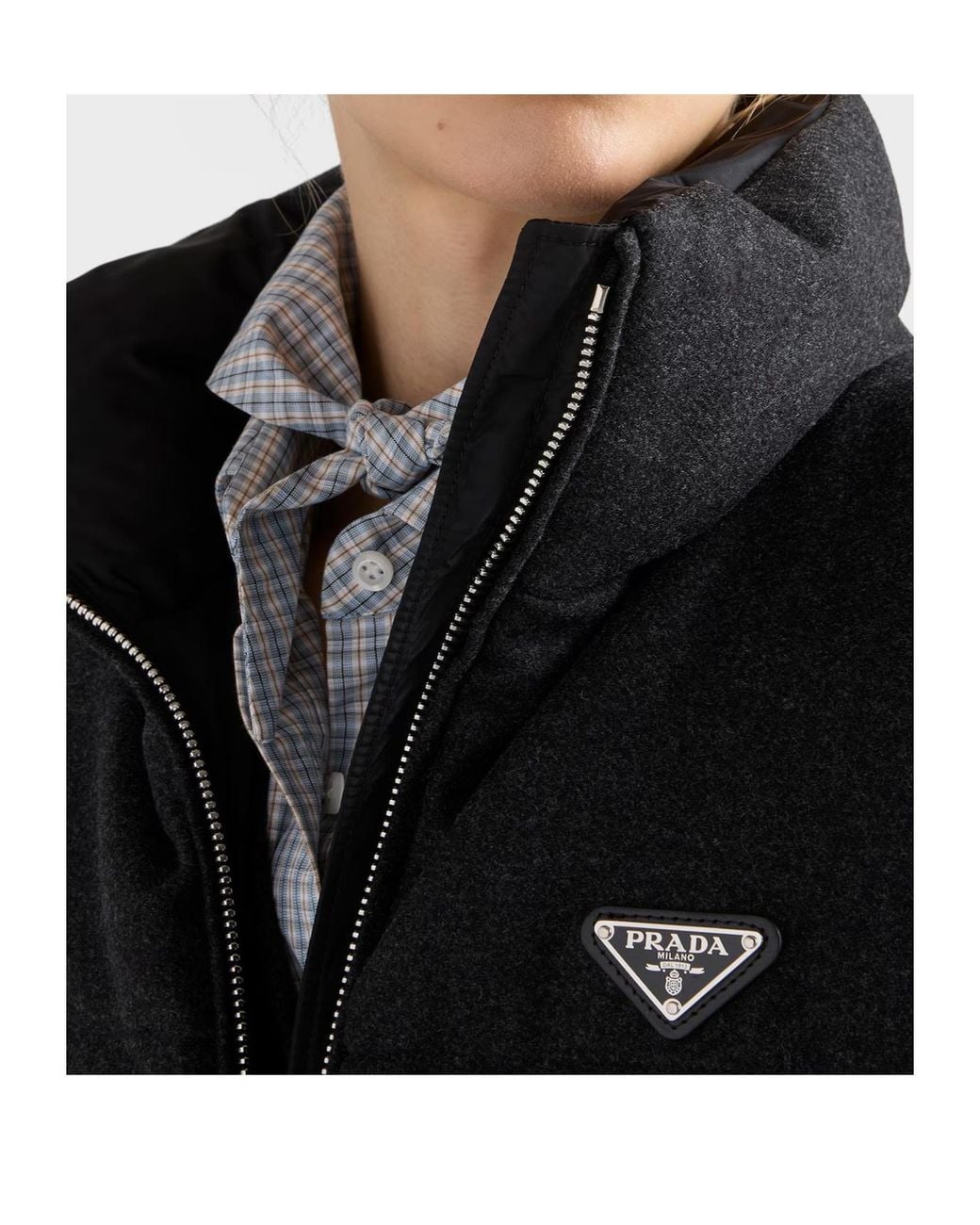Prada Black Re-Wool Down Vest