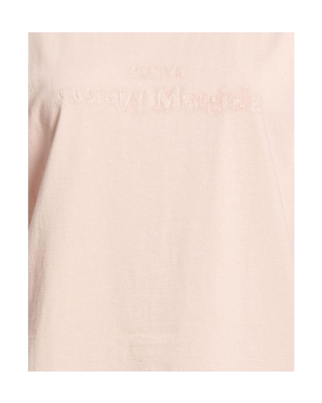Maison Margiela Pink Plain Colour T-Shirt