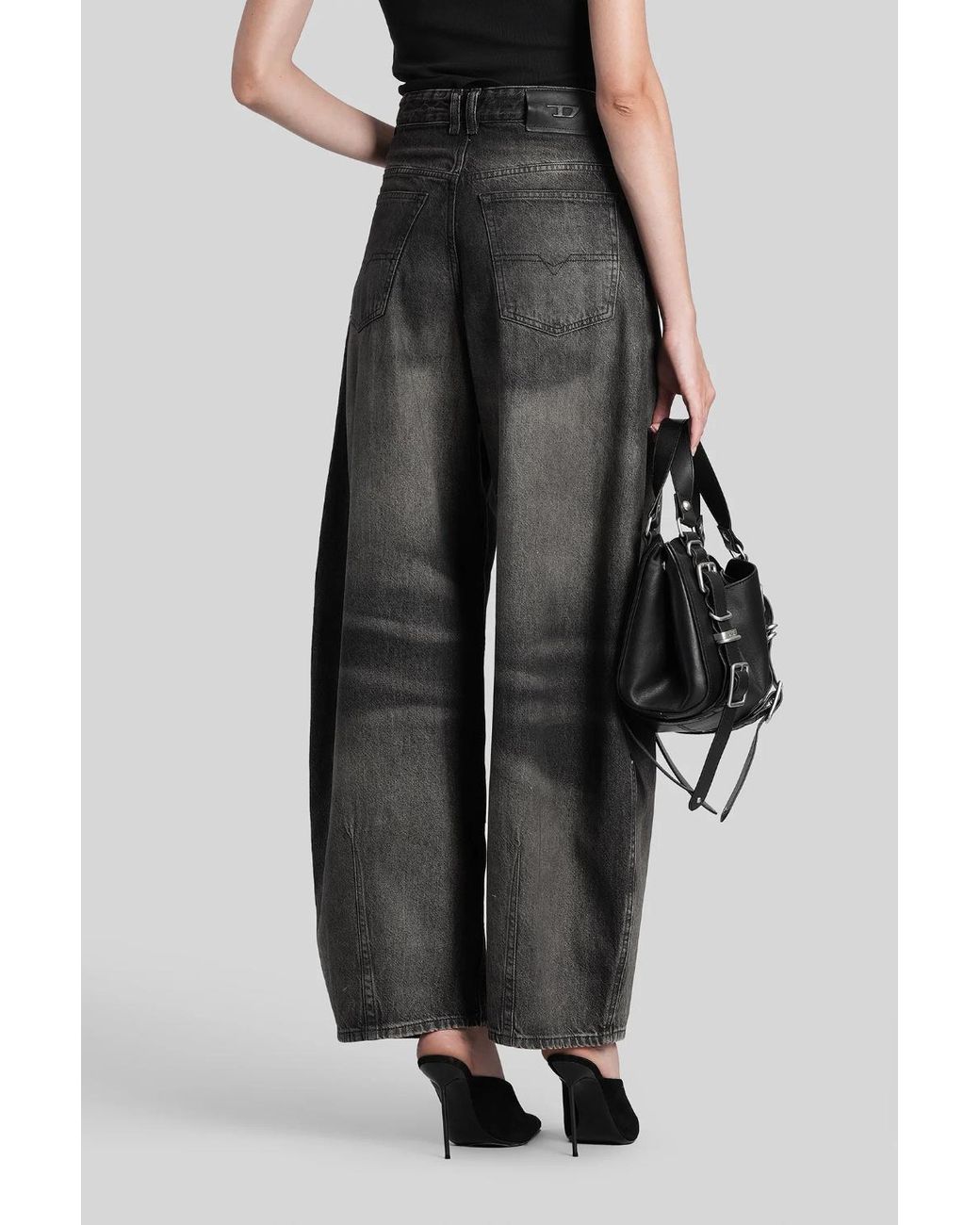 DIESEL Gray D-Khelz-Fsj Logo Patch Jeans