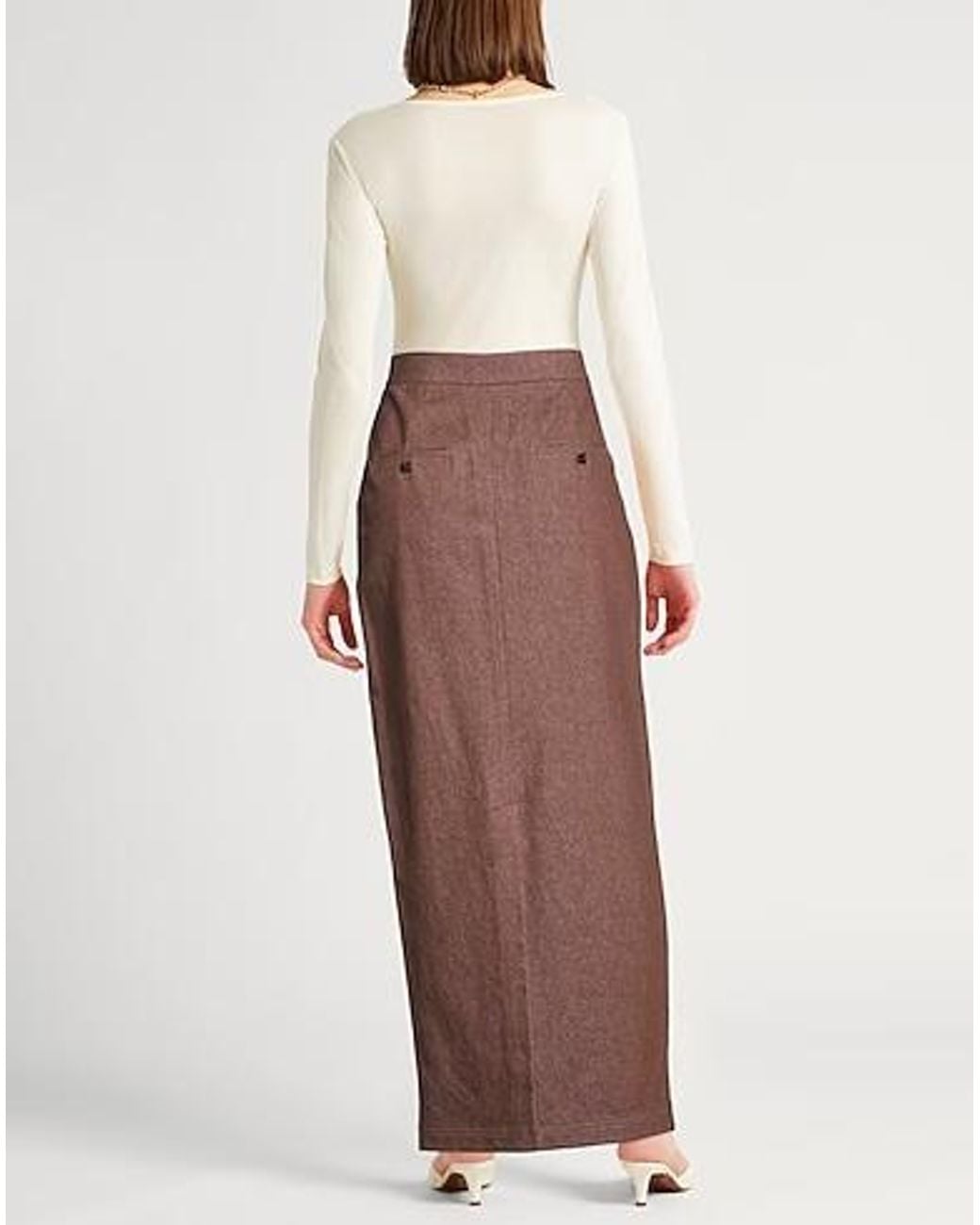 Max Mara Brown Mid-Length Skirt