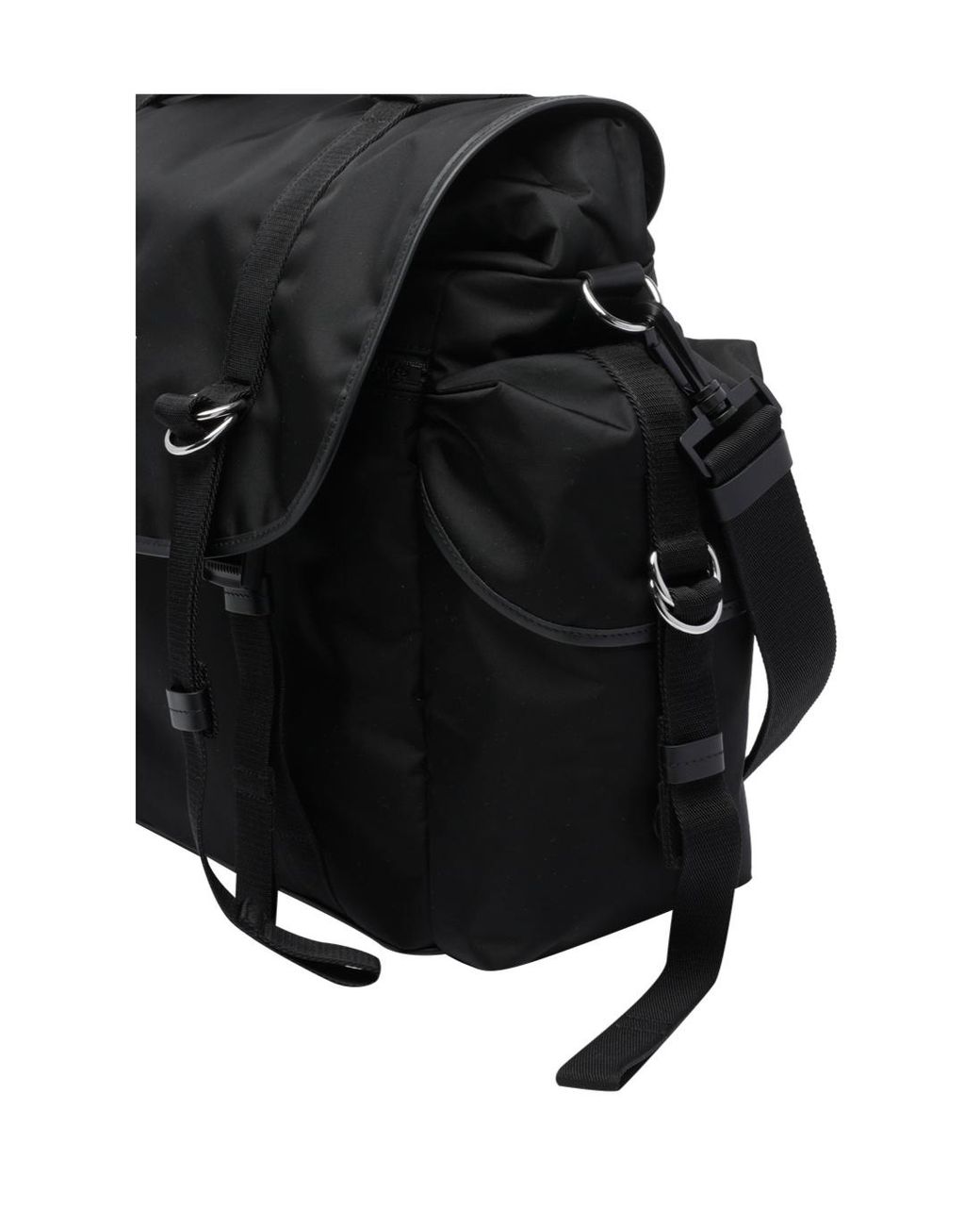 Maison Margiela Black Four-Stitch Backpack for men