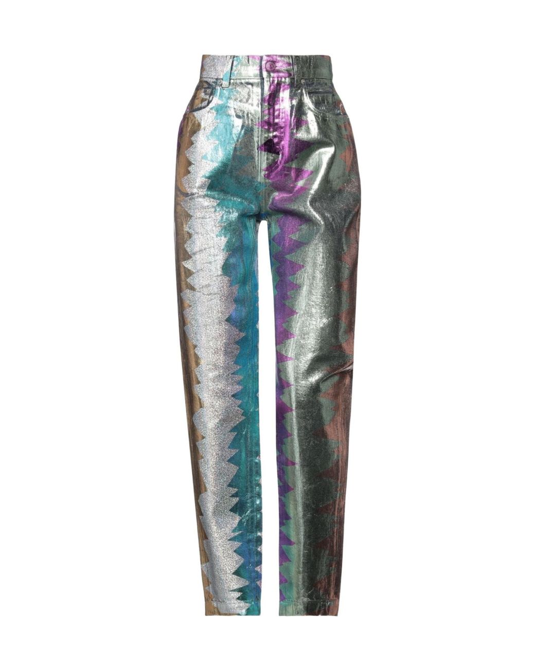 Dolce & Gabbana Blue Colored Metallic Jeans