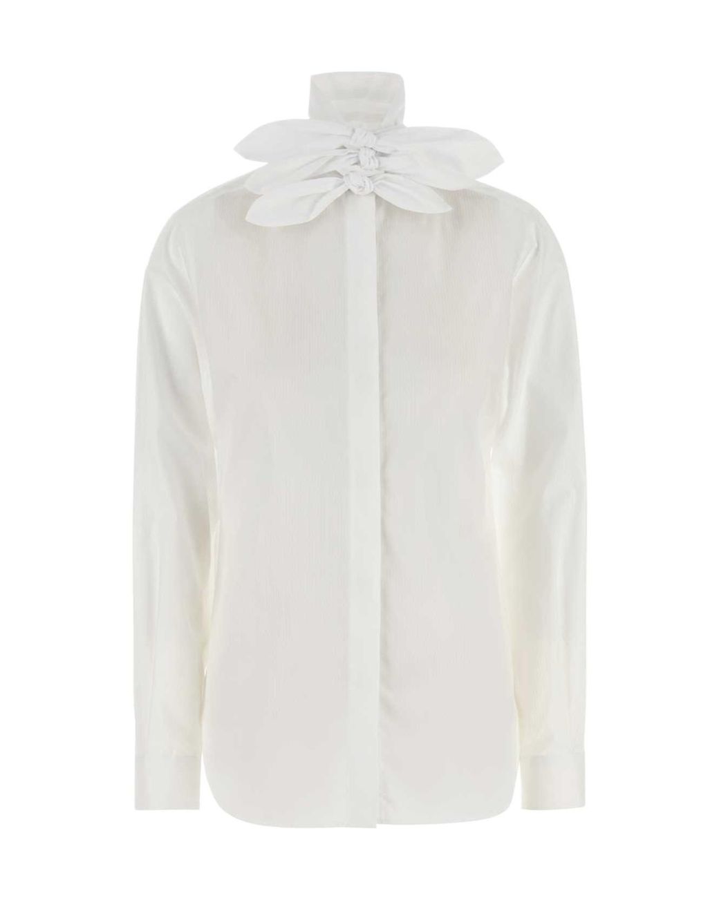 Moschino White Bow-Detailed Shirt