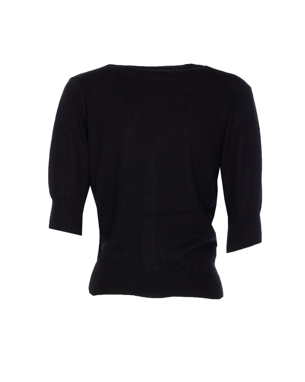 R13 Black Elbow V-Neck Cardigan