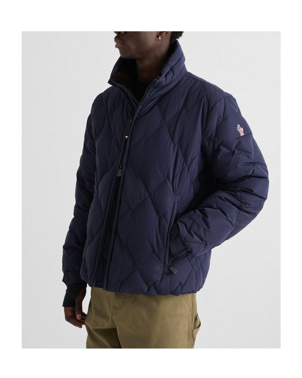 Moncler Blue Diamond Quilted Puffer Jacket for men