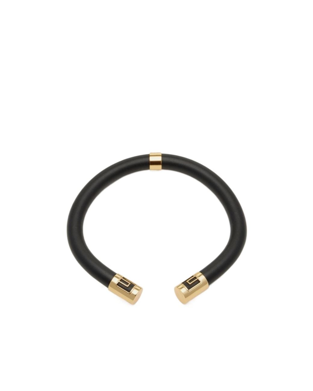 Elisabetta Franchi Metallic Tube Necklace With Logos