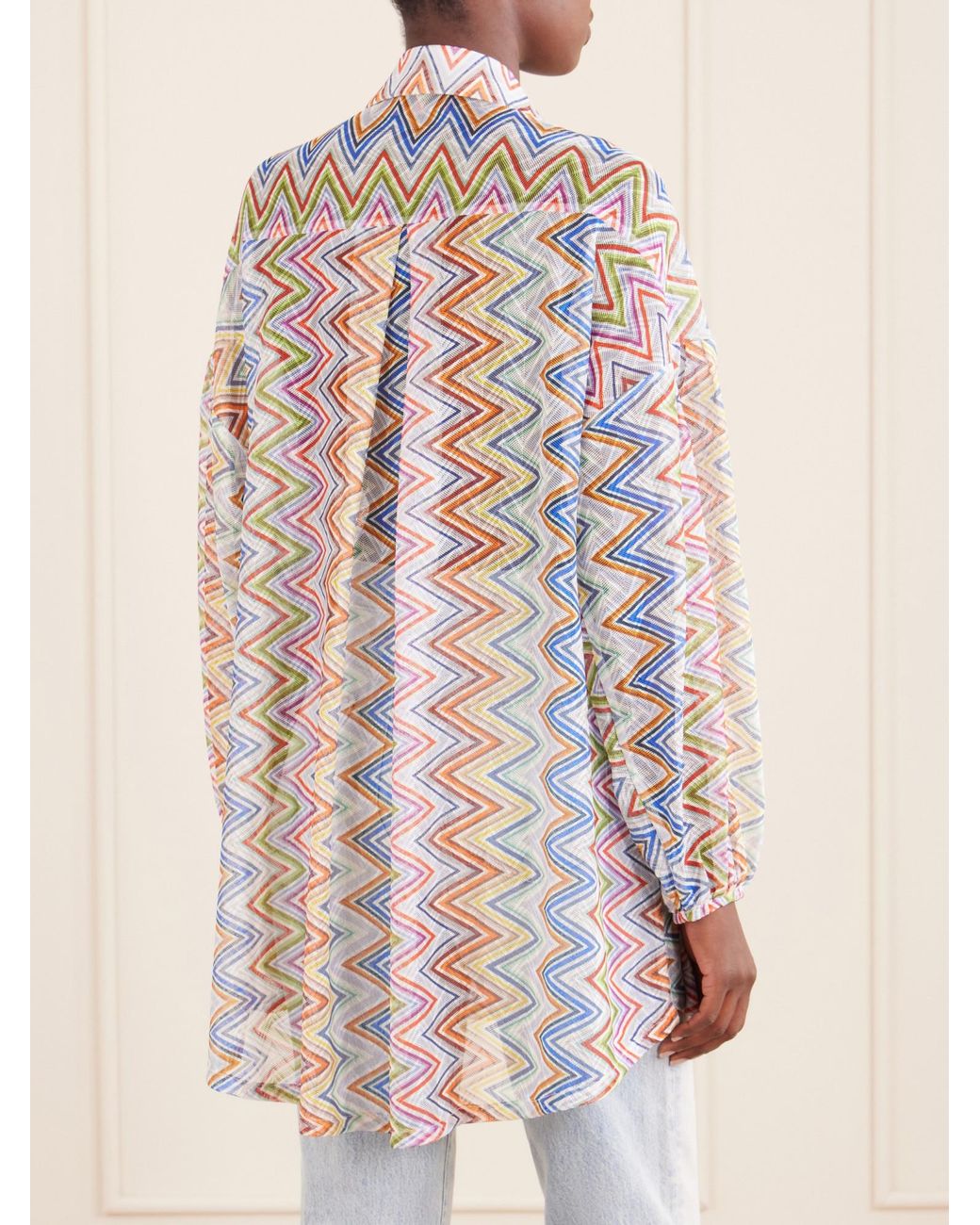 Missoni White Loose Striped Shirt