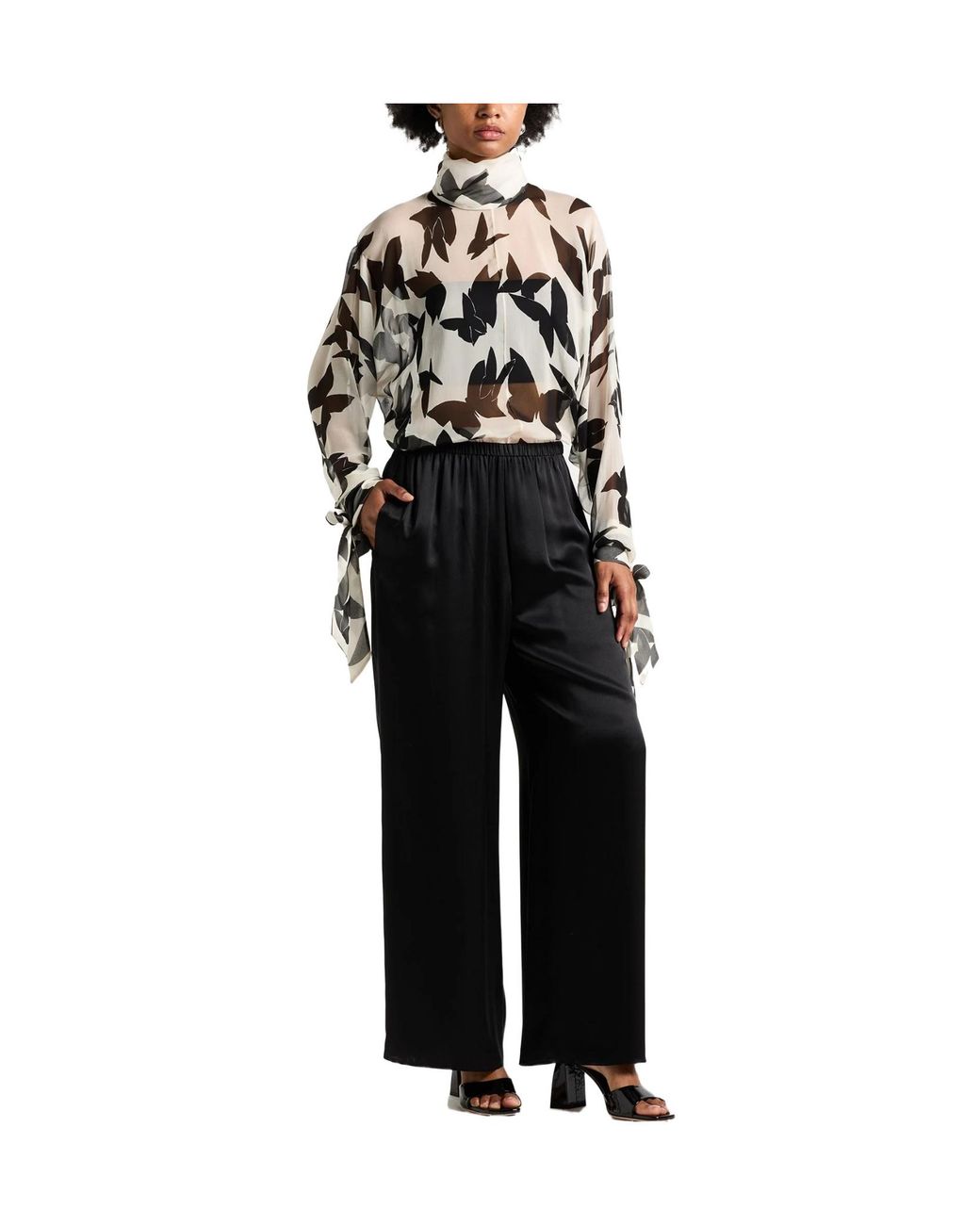 Saint Laurent White Long Sleeves Tops