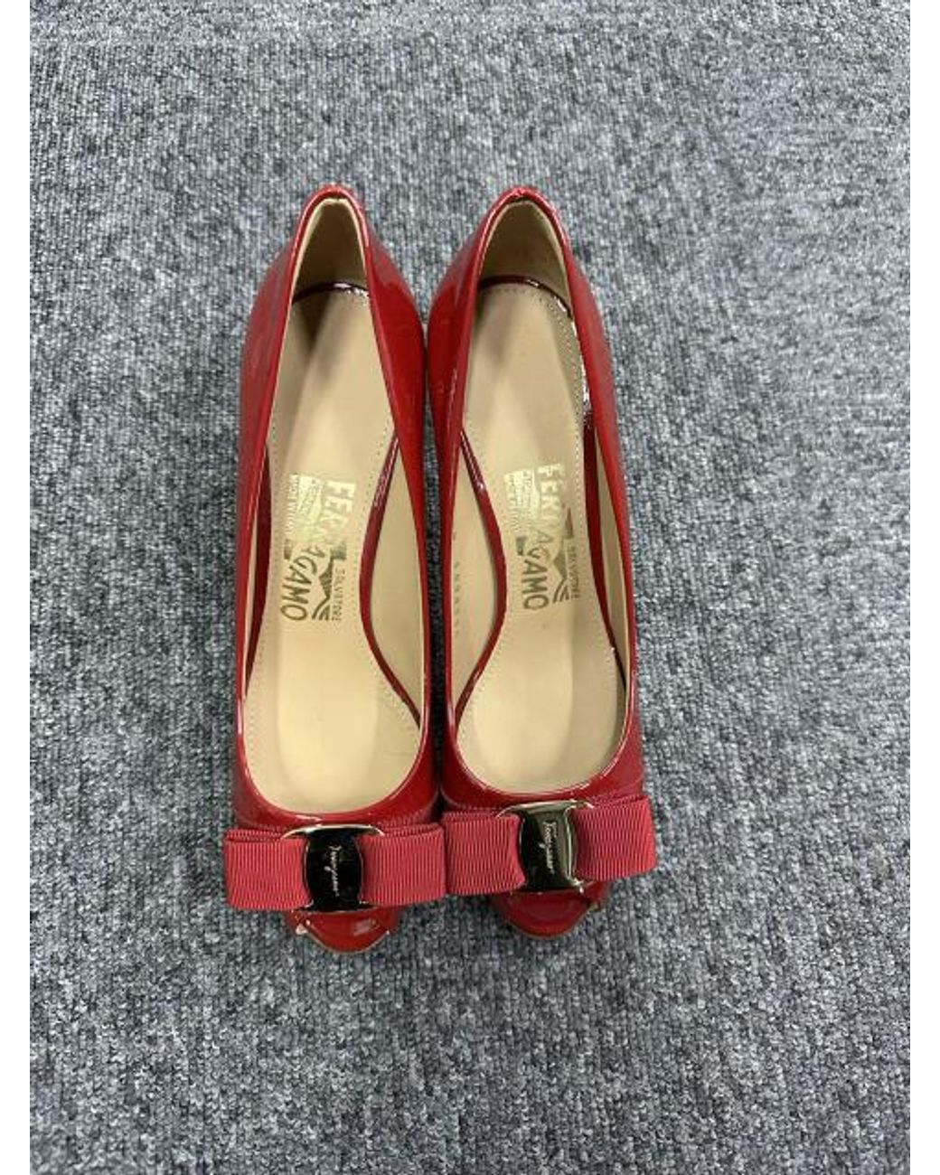 Ferragamo Red Logo High Heels