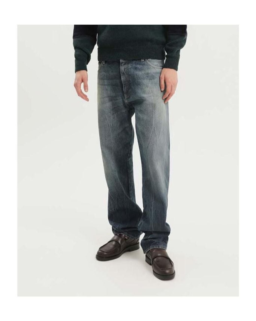 1989 STUDIO Gray Relaxed Fit Jeans for men