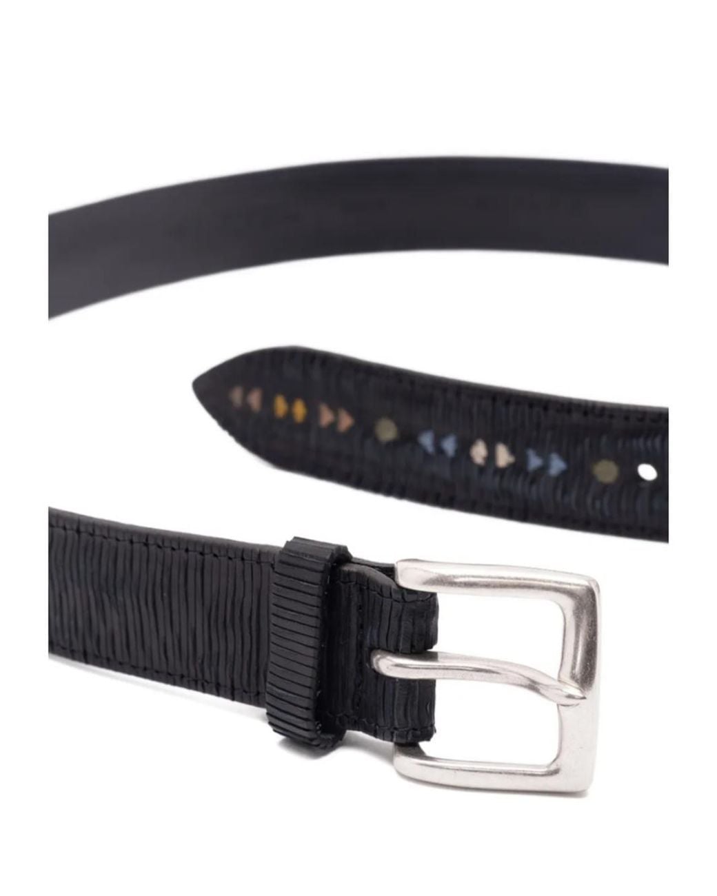 Orciani White Blade Symbol Textured Buckle Belt for men