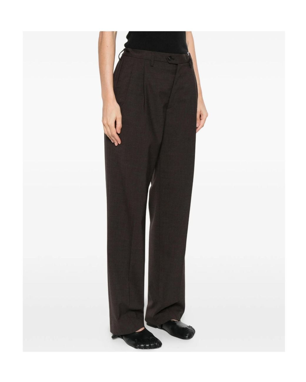 MM6 by Maison Margiela Black Pleated Trousers