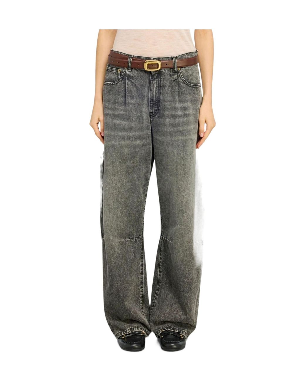 Semicouture Gray Boyfriend Jean