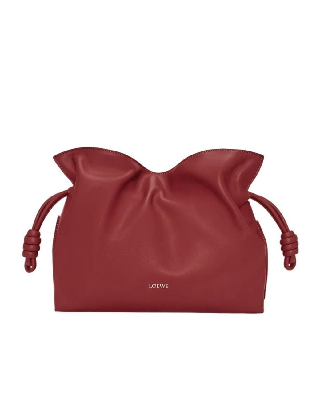 Loewe Red Knotted Drawstring Bucket Bag