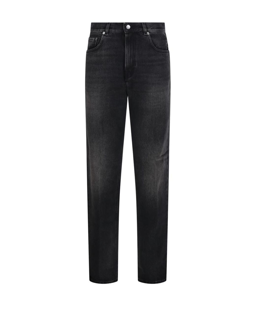 Haikure Black Logo Patch Straight-Leg Jeans
