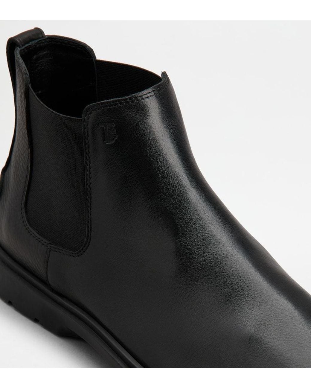 Tod's Black Slip-On Chelsea Boots for men