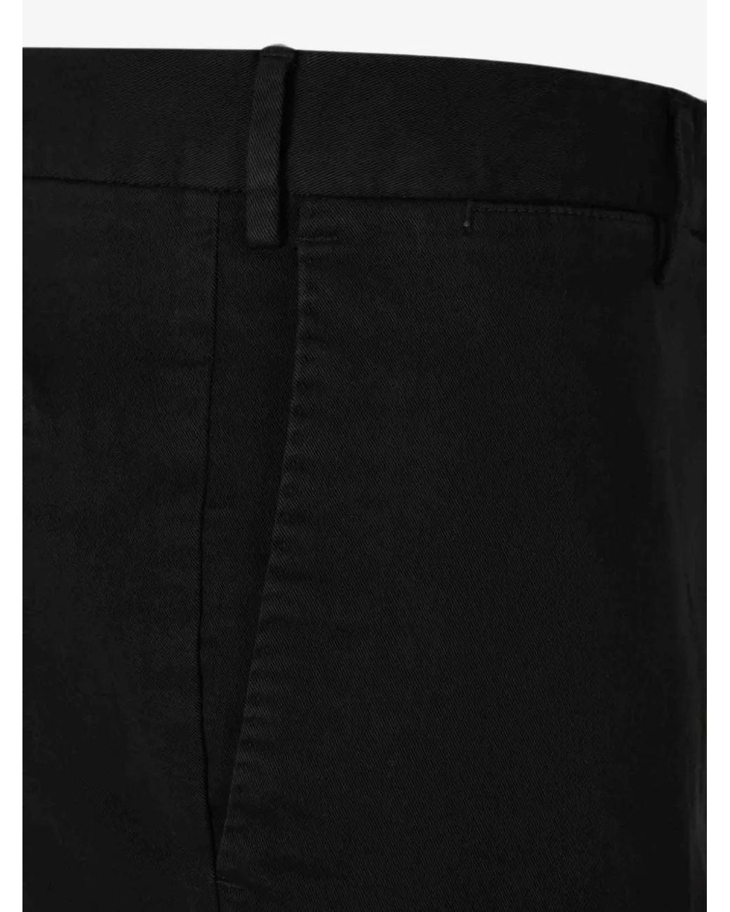 Pt Pantaloni Black Straight-Leg Trousers for men
