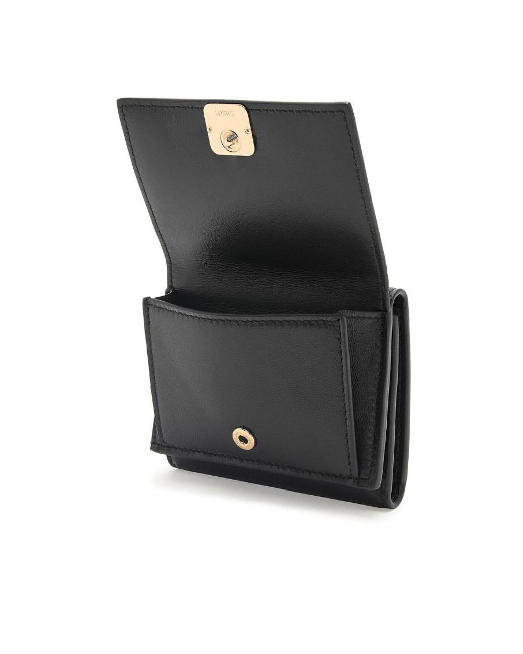 Loewe Black Puffer Anagram Trifold Wallet