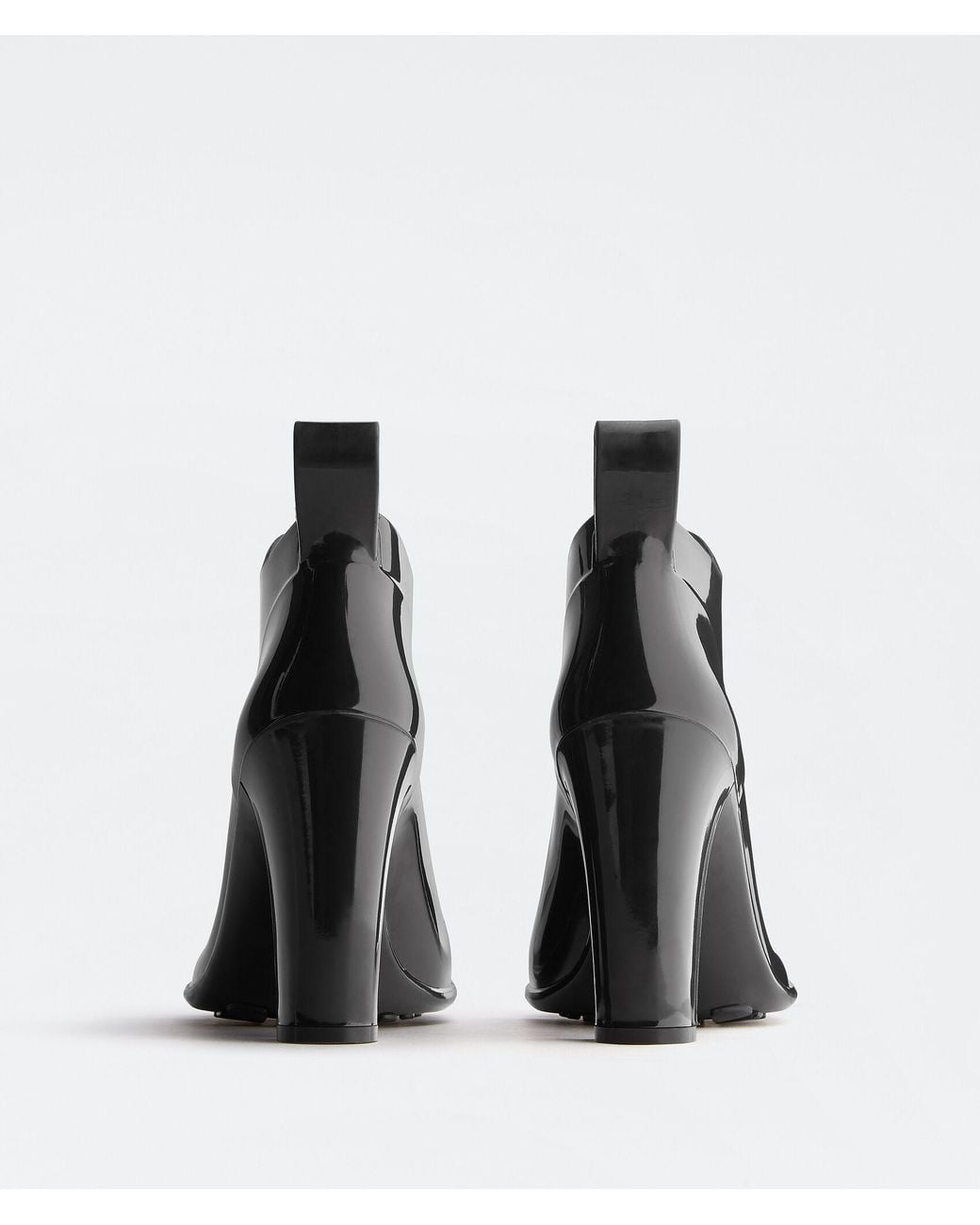 Bottega Veneta Black Shine Heeled Ankle Boots