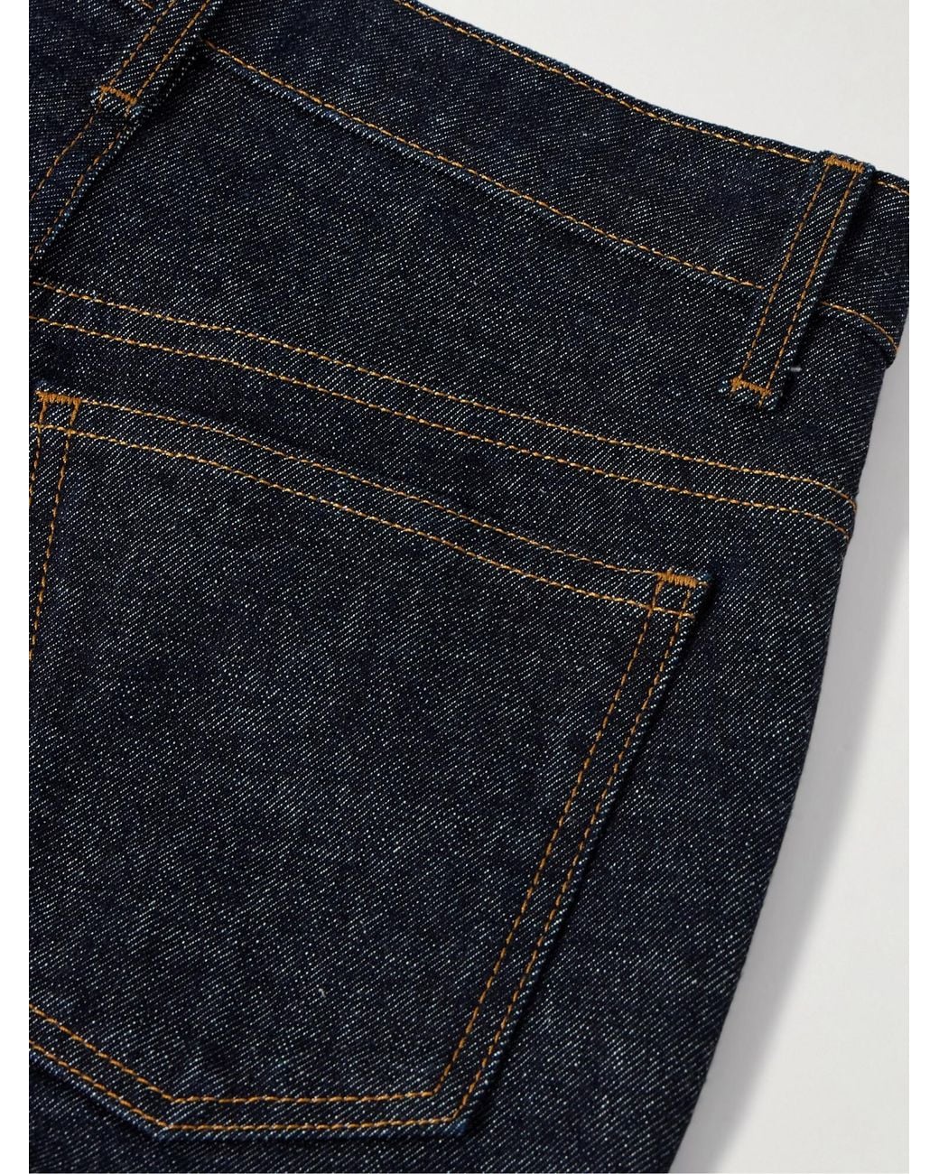 Khaite Blue High-Waisted Straight-Leg Jeans