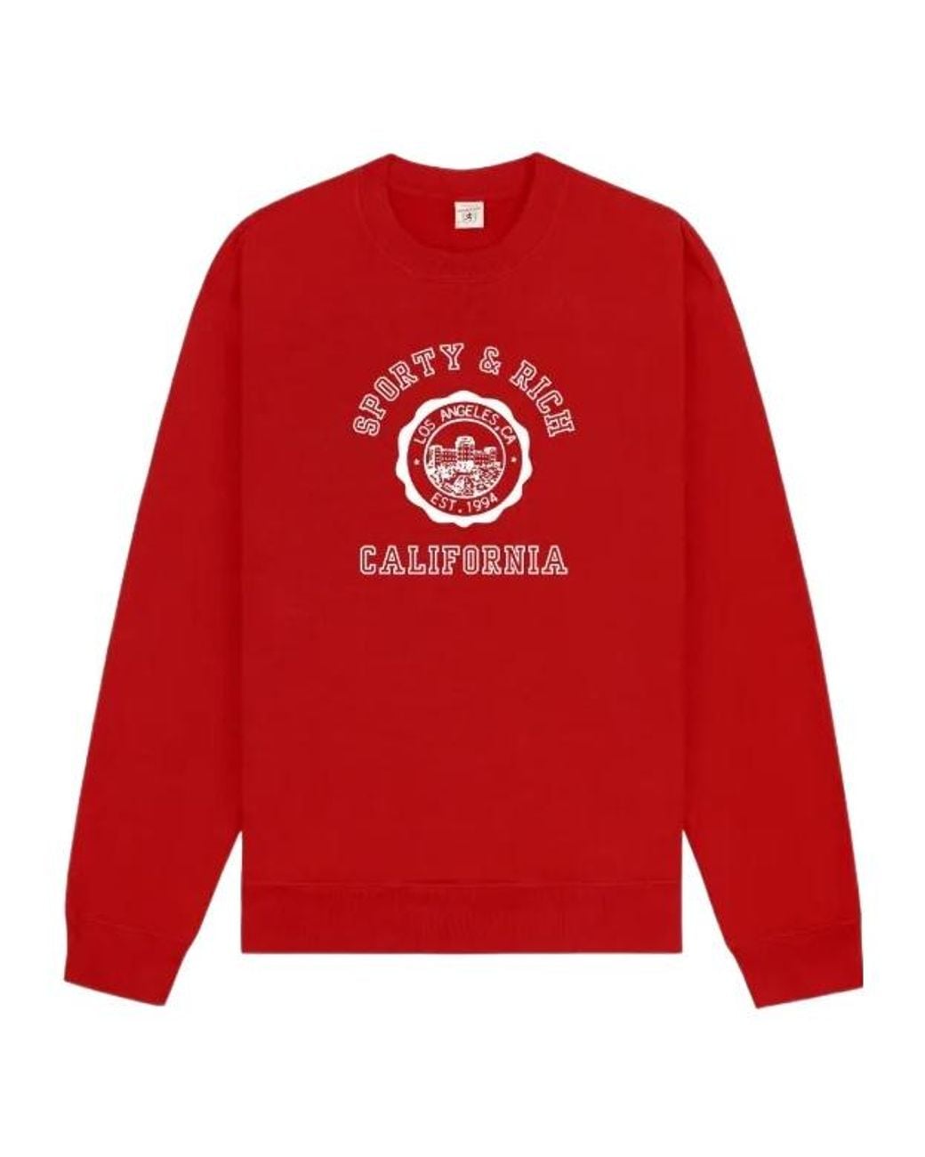 Sporty & Rich Red Graphic Print Sweatshirt