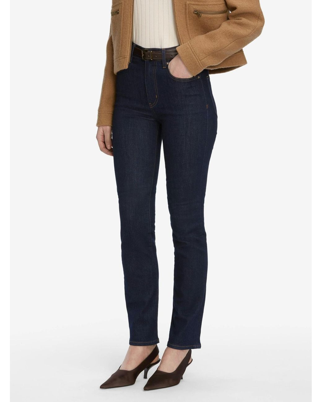 FRAME Blue Five-Pocket Design Jeans