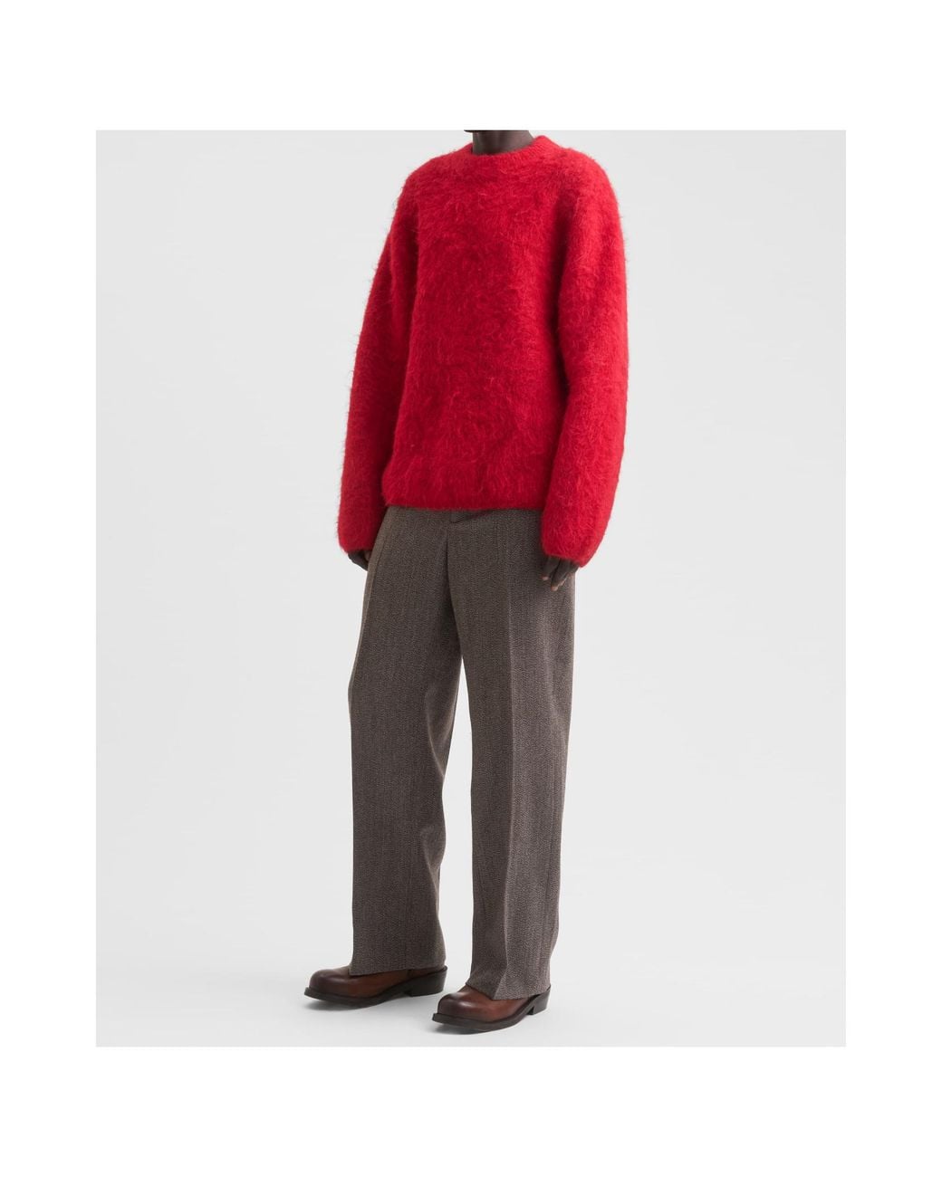 Séfr Red Crew-Neck Long-Sleeve Knit Top for men