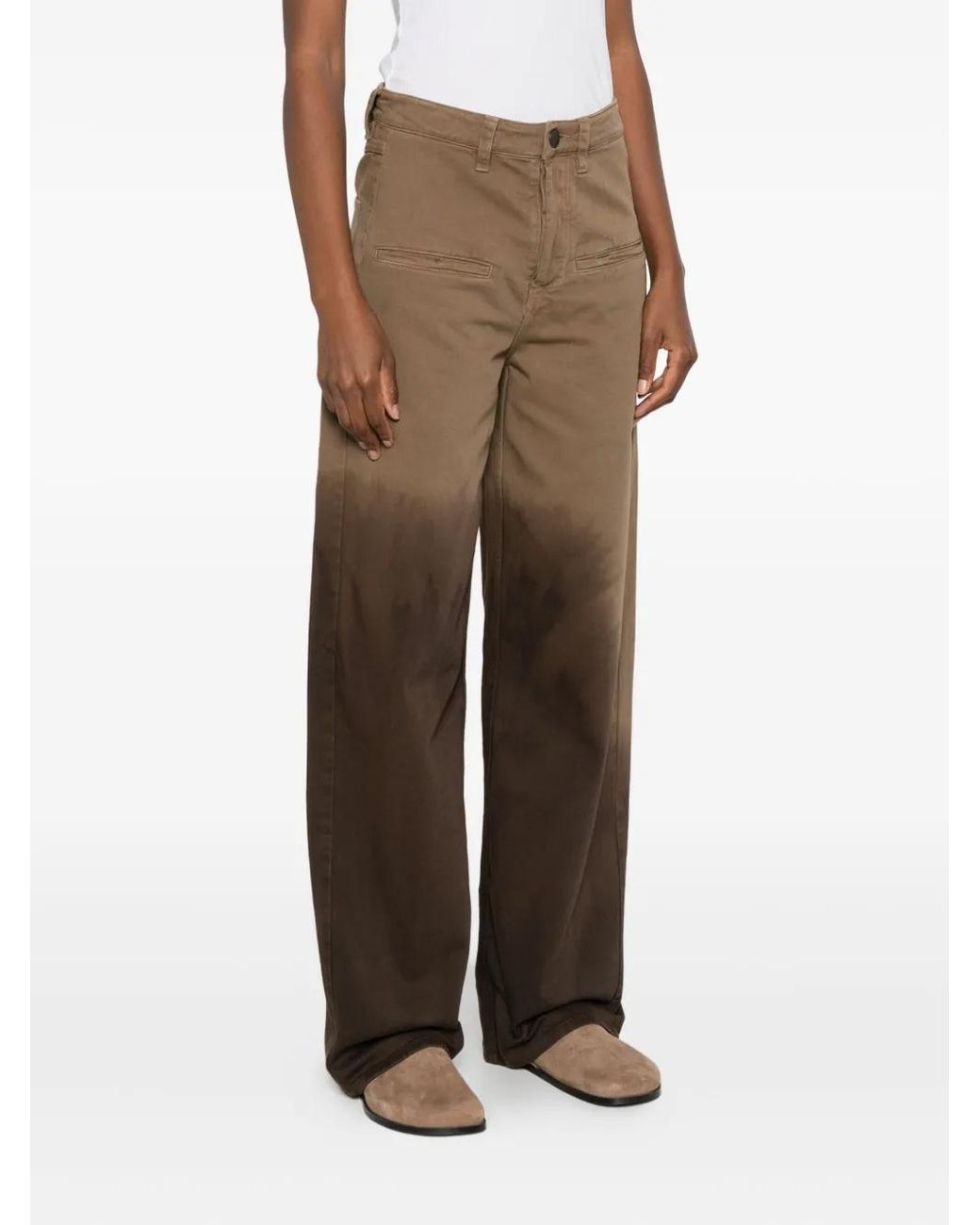 Uma Wang Brown Wide Leg Regular Fit Trousers With Pockets