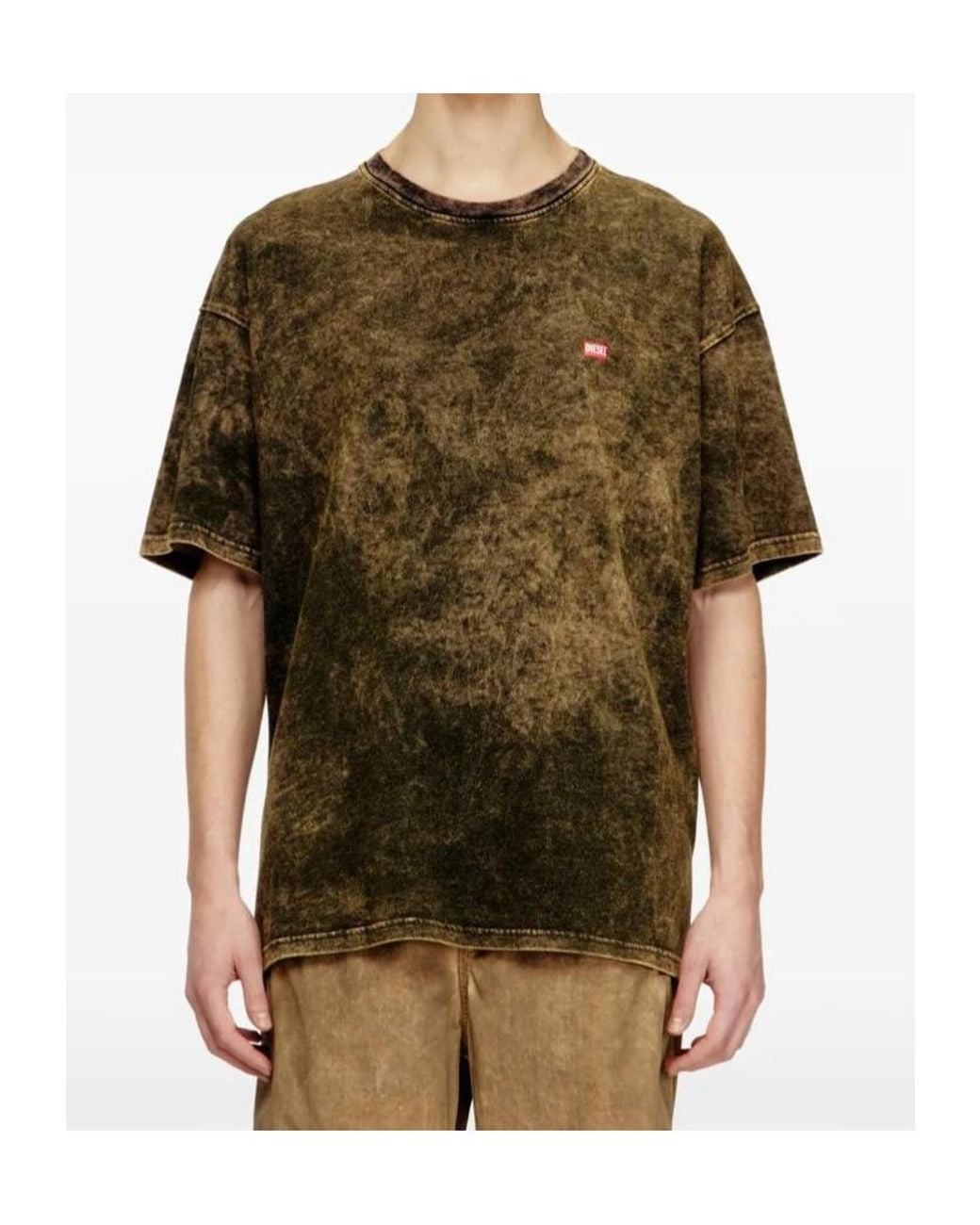 DIESEL Green Washed Logo T-Shirt for men