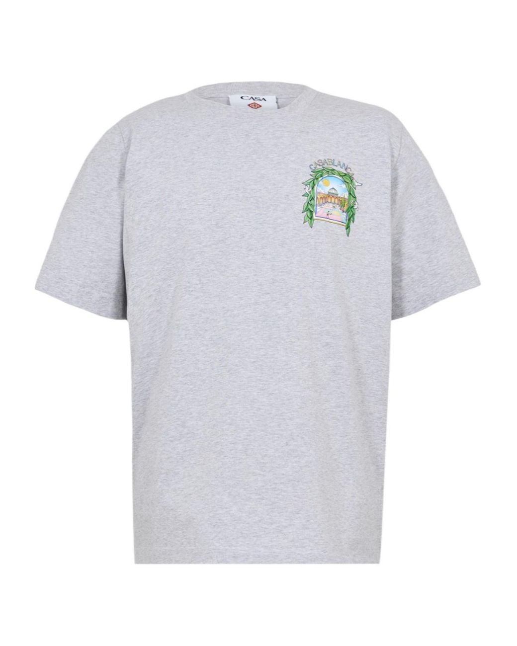 Casablanca White Graphic Cotton L'Arche Tennis Club T-Shirt for men