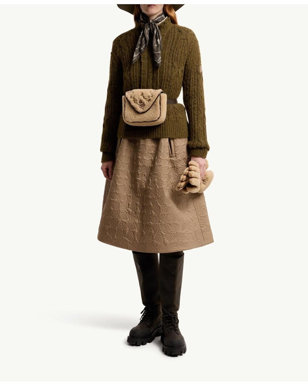 Moncler Green Alpaca Blend Openwork Jumper