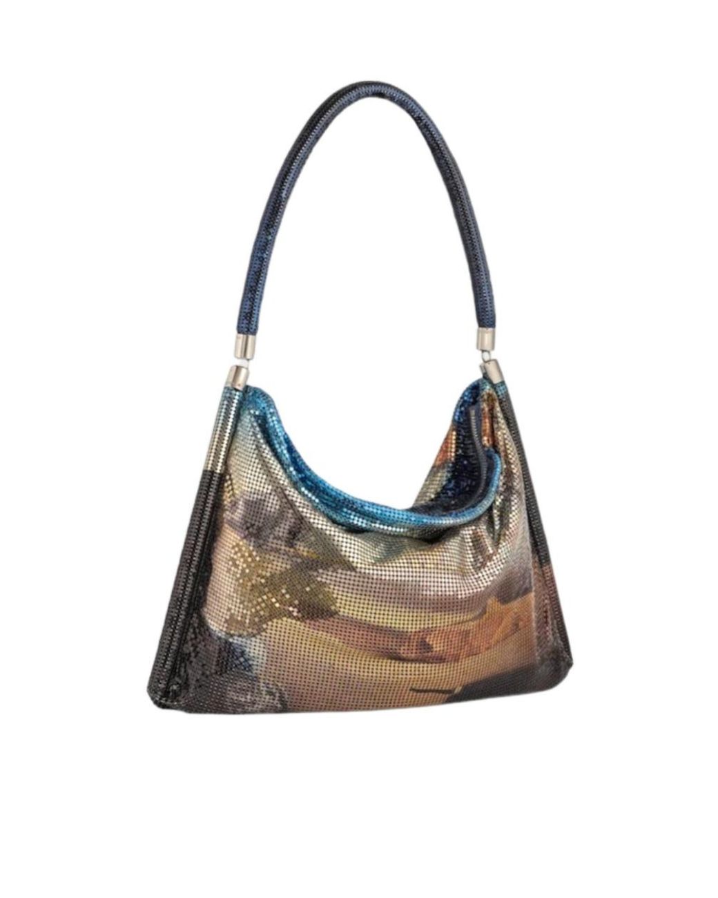 Rabanne Blue Handle Shoulder Bag