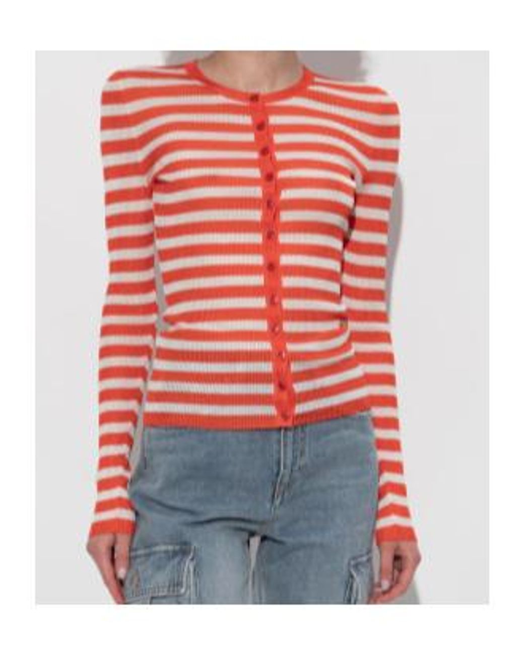Dolce & Gabbana Red Striped Pattern Cardigan