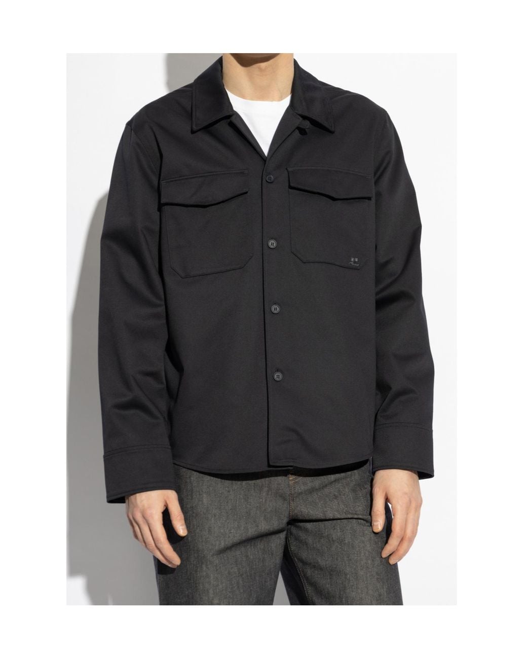 Courreges Black Long-Sleeved Shirt for men