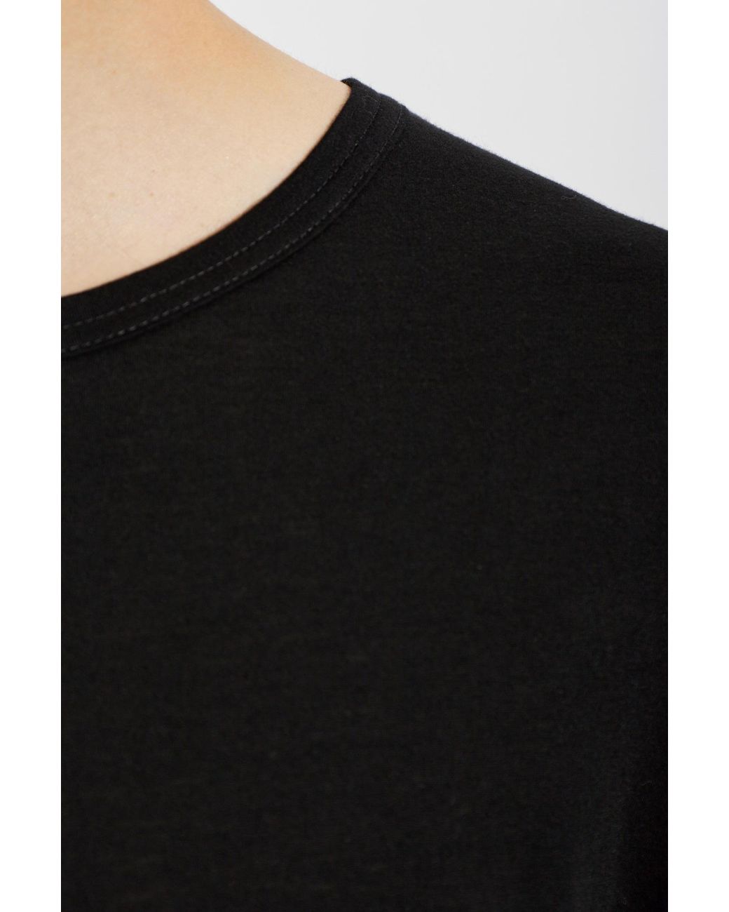 Yohji Yamamoto Black Oversized Crew-Neck T-Shirt for men