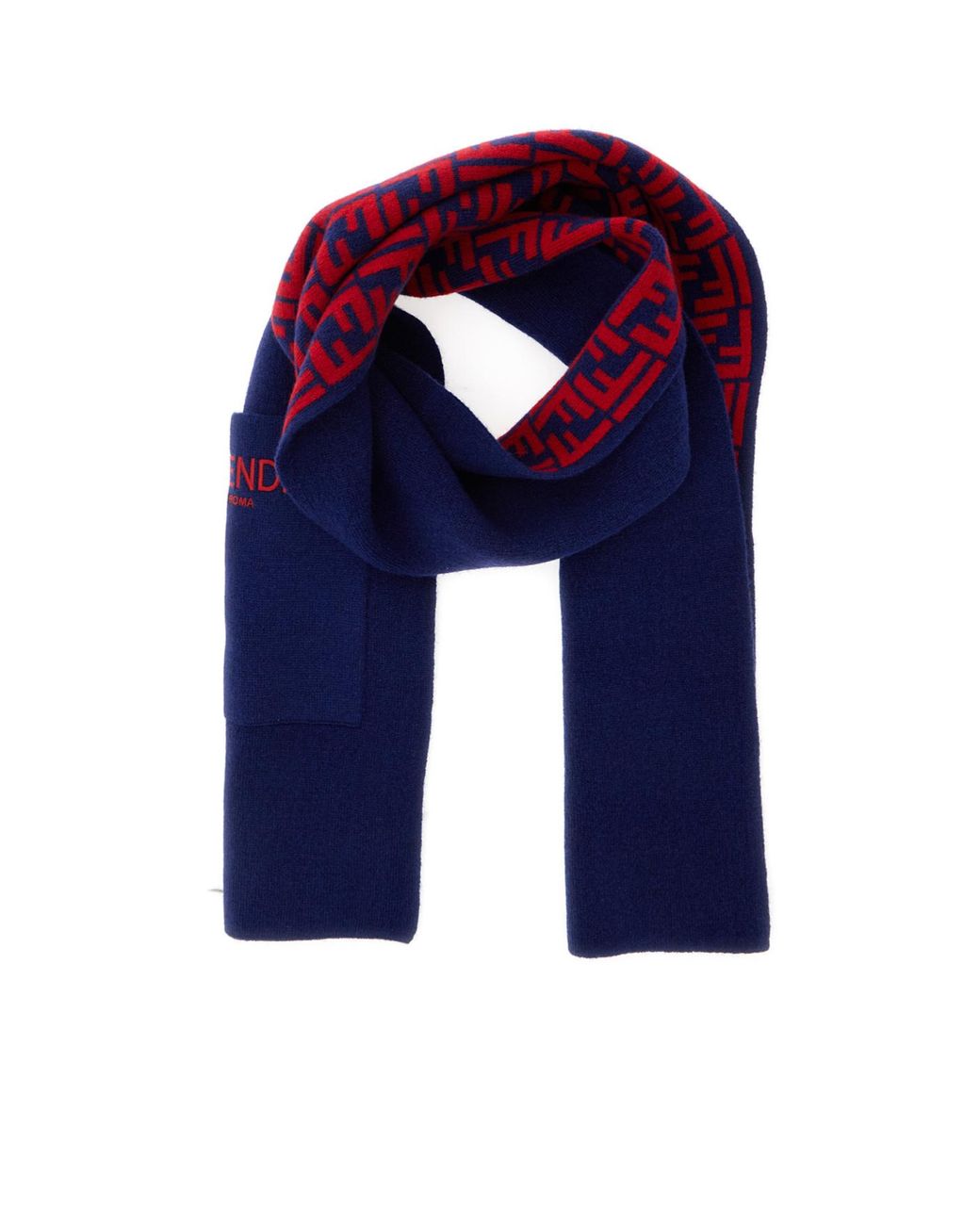 Fendi Blue Reversible Scarf