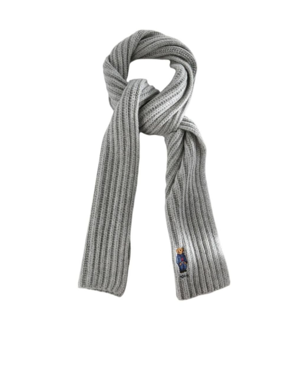 Polo Ralph Lauren Gray Denim Bear Scarf for men
