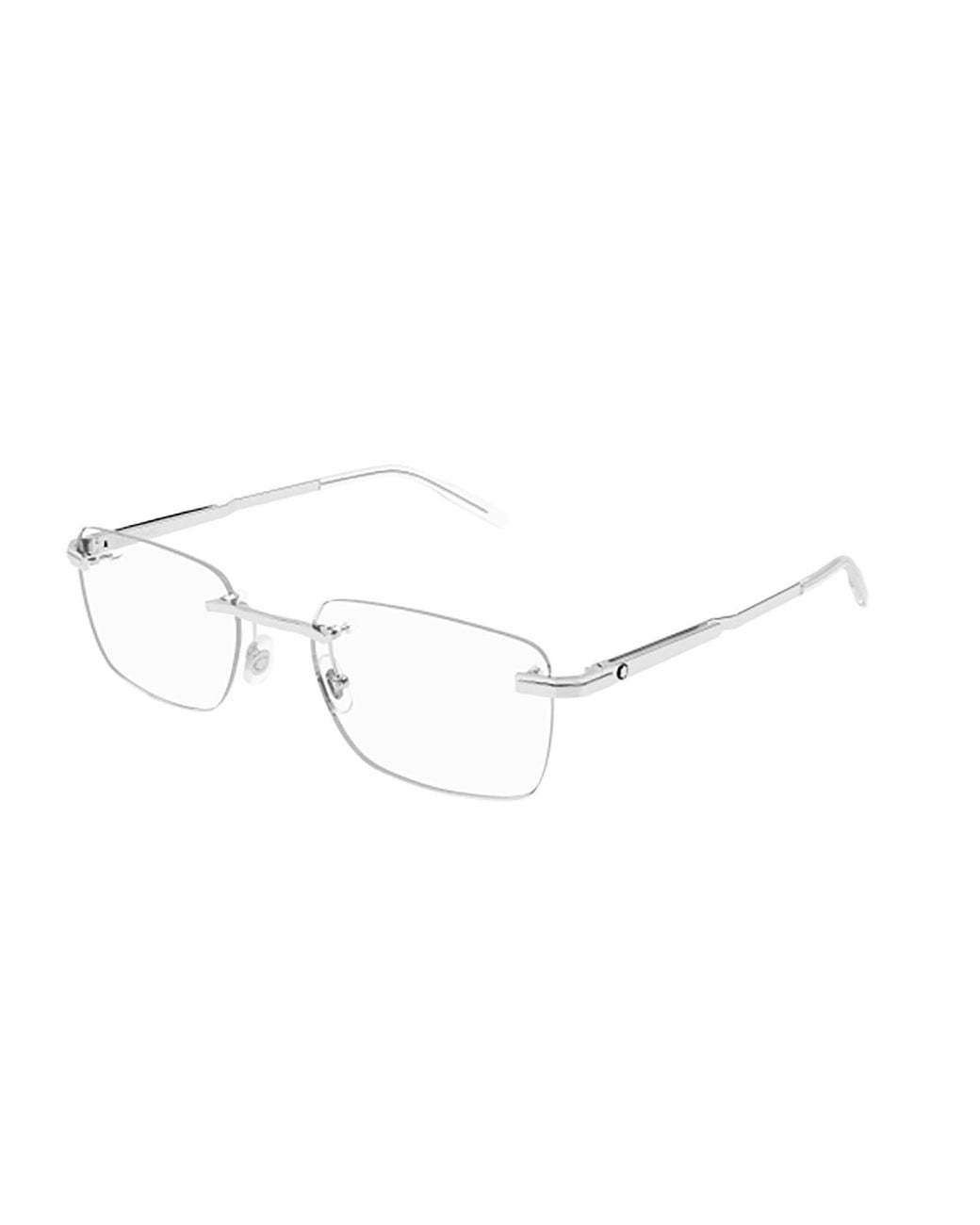 Montblanc White Eyewear Rectangular Frame Glasses