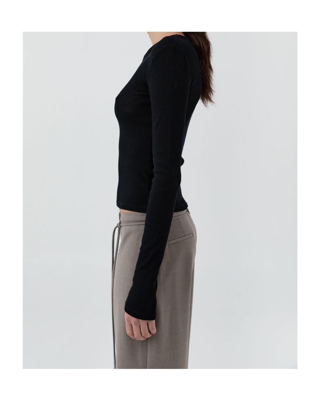 St. Agni Black Long-Sleeved Knitwear