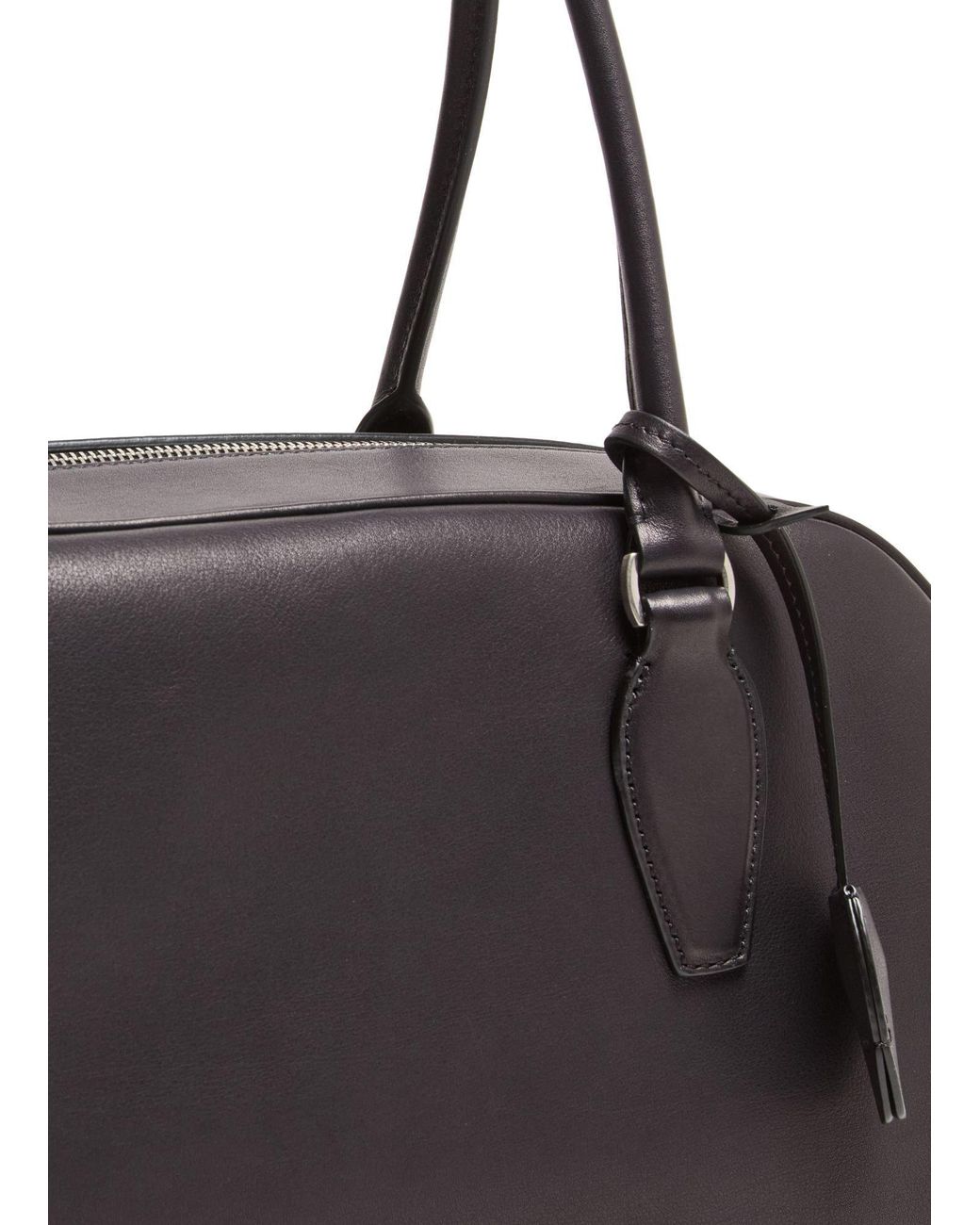 The Row Black E/W India Leather Shoulder Bag