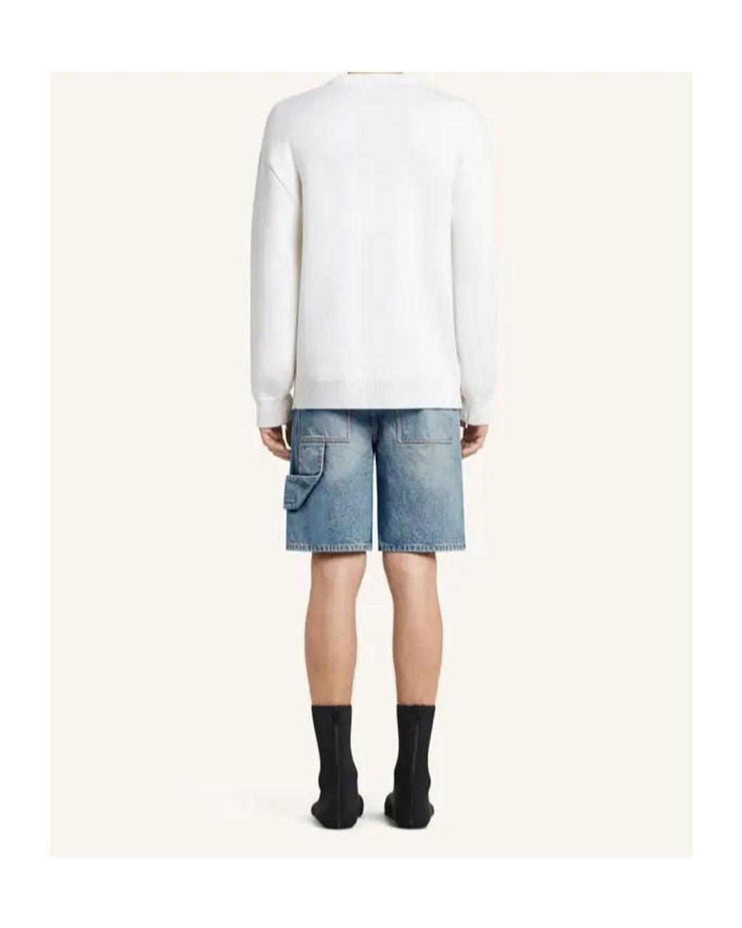Courreges Blue Courrèges Cargo Denim Shorts for men