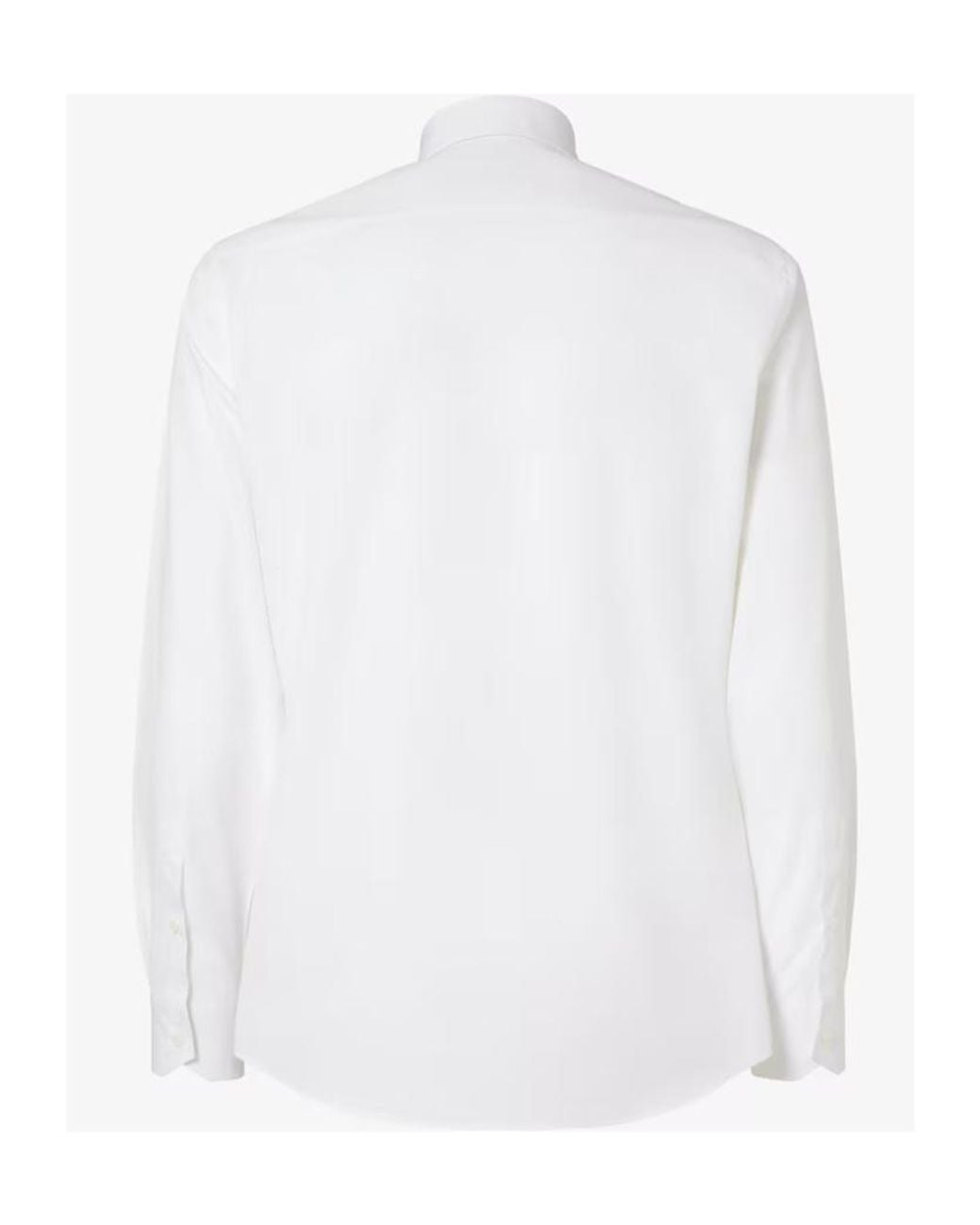 Fendi White Long Sleeved Regular-Fit Shirt for men