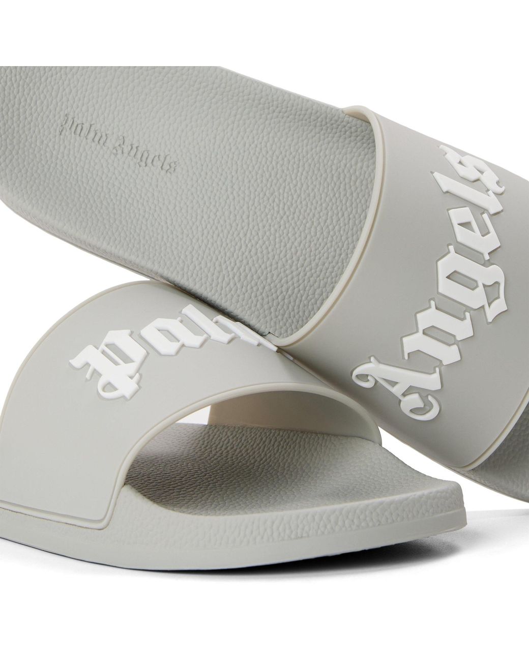 Palm Angels White Breathable Slippers for men