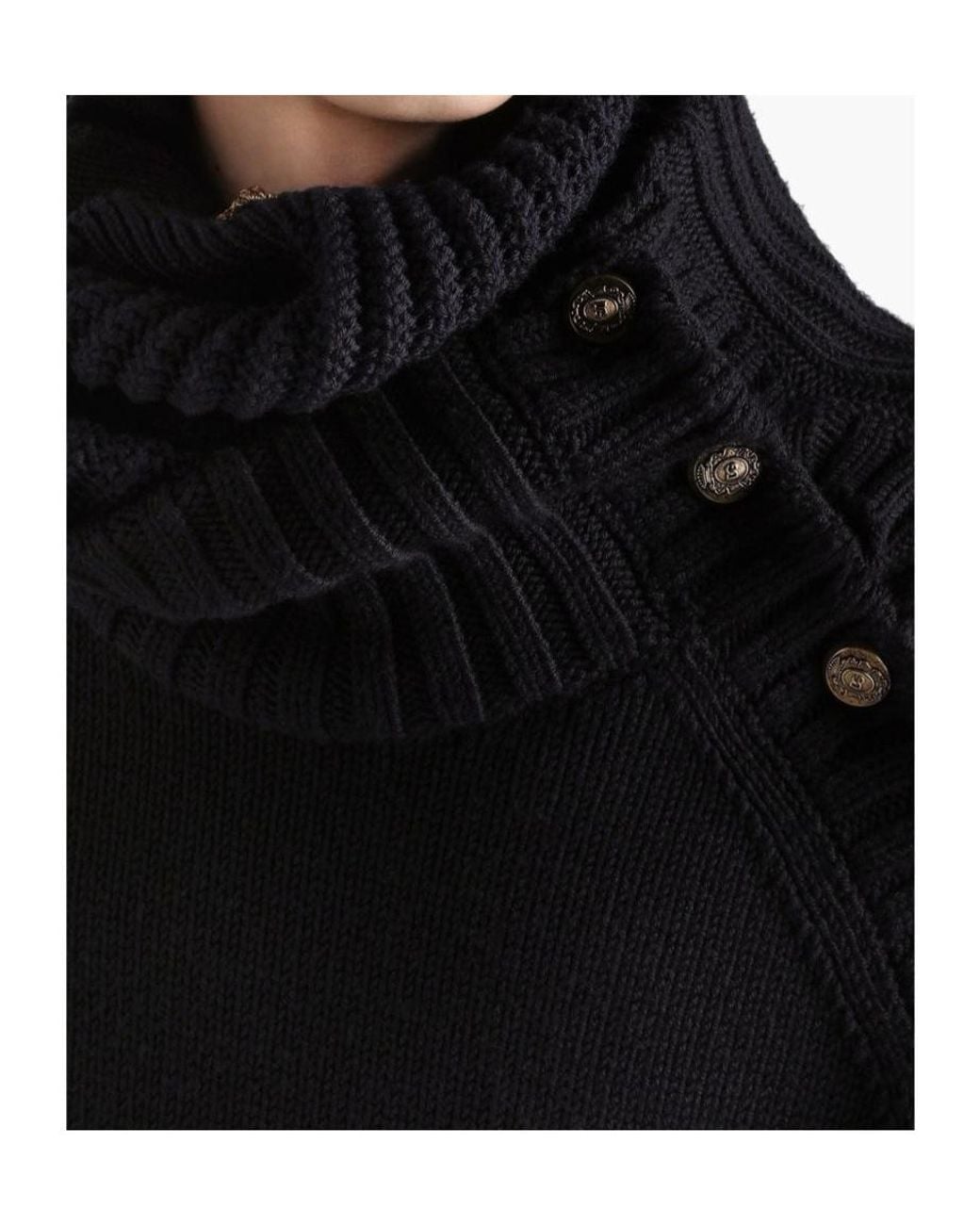 Dolce & Gabbana Black Virgin Wool Rollneck Sweater for men