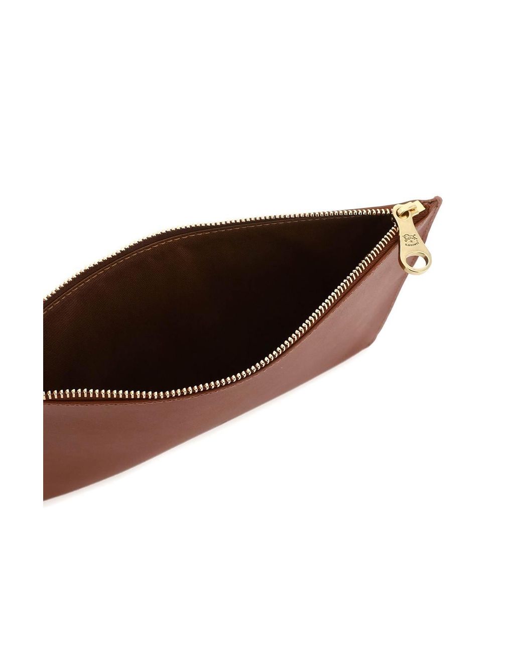 Il Bisonte Brown Classic Zip Wallet